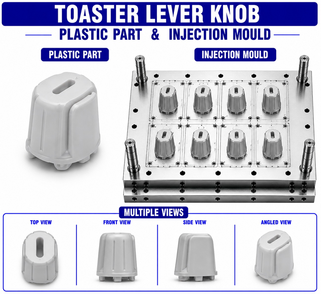 Toaster Plastic Lever Knob Mould and Moulding Services